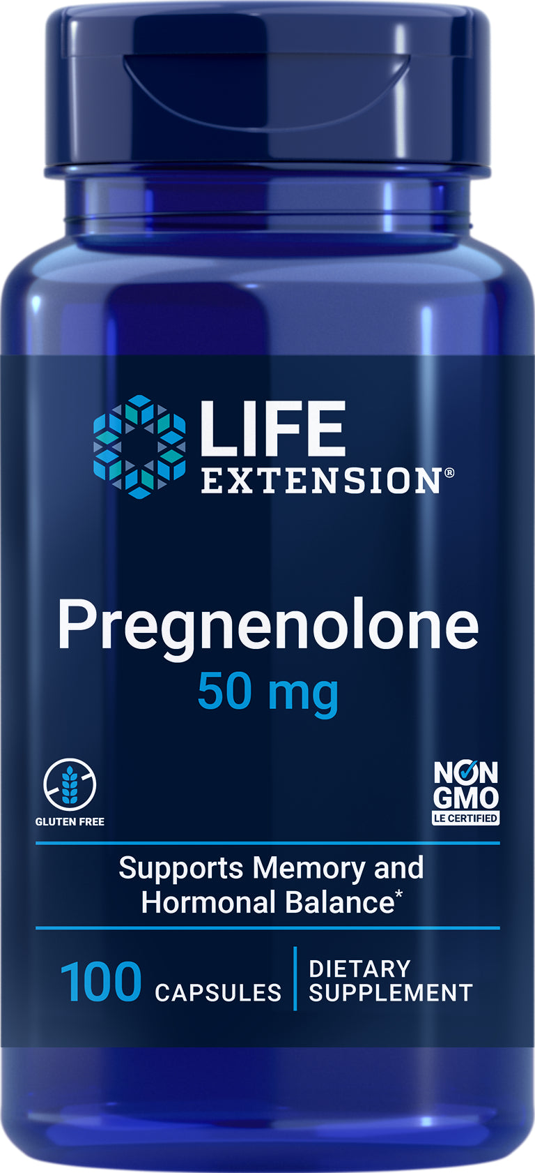 Pregnenolone 50 mg, 100 capsules By Life Extension