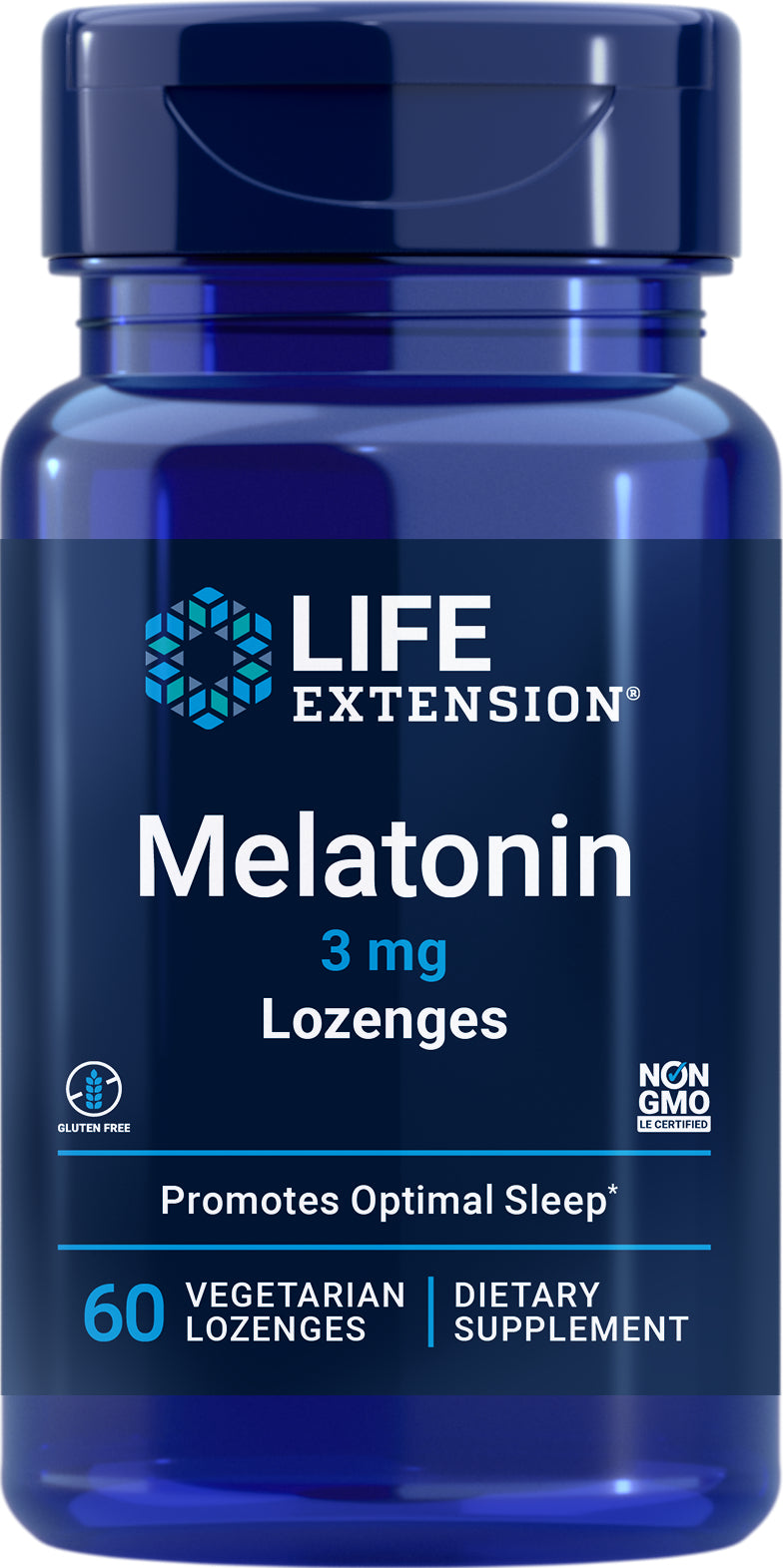Melatonin 3 mg, 60 veg lozenges by Life Extension