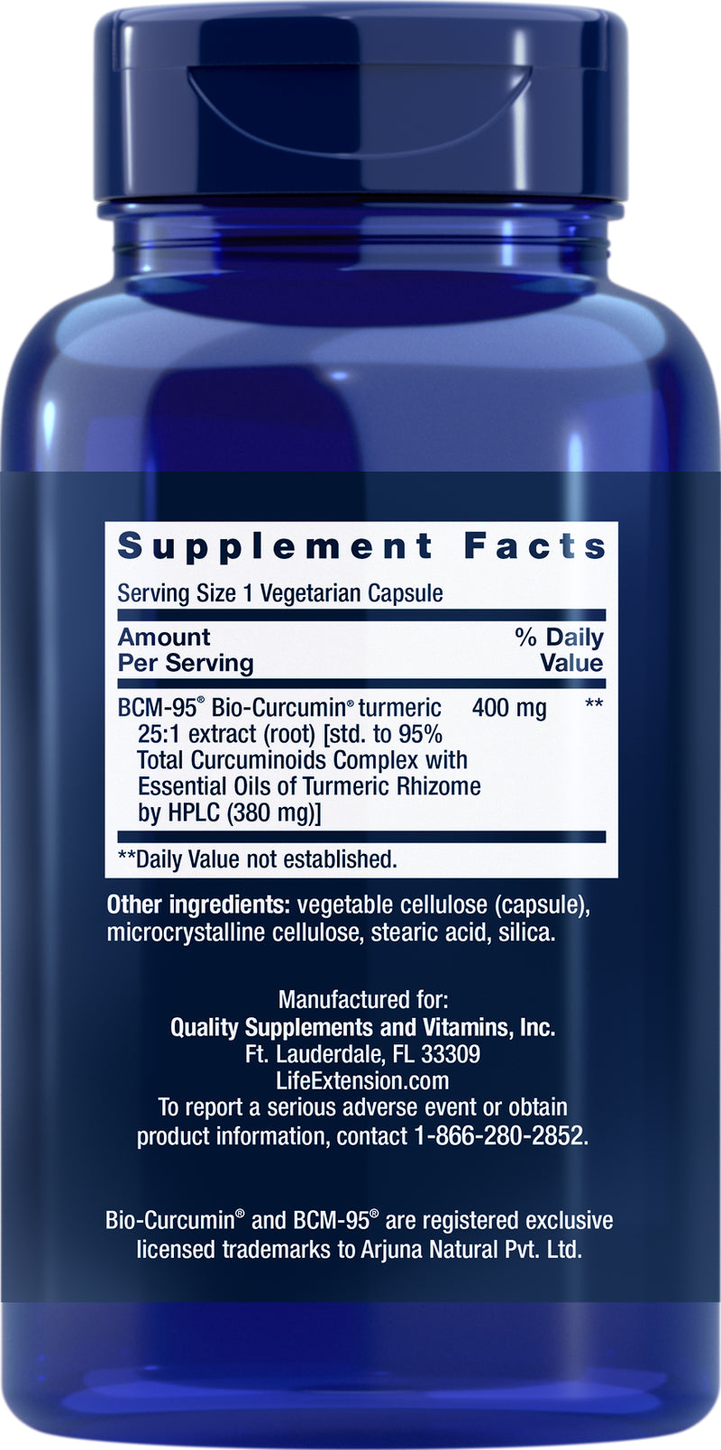Super Bio-Curcumin® Turmeric Extract 400 mg, 60 veg cap by Life Extension