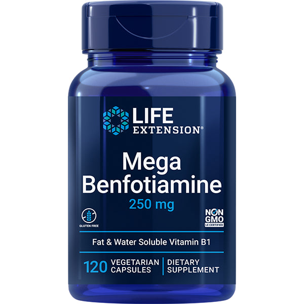 Mega Benfotiamine 250 mg, 120 veg caps by Life Extension