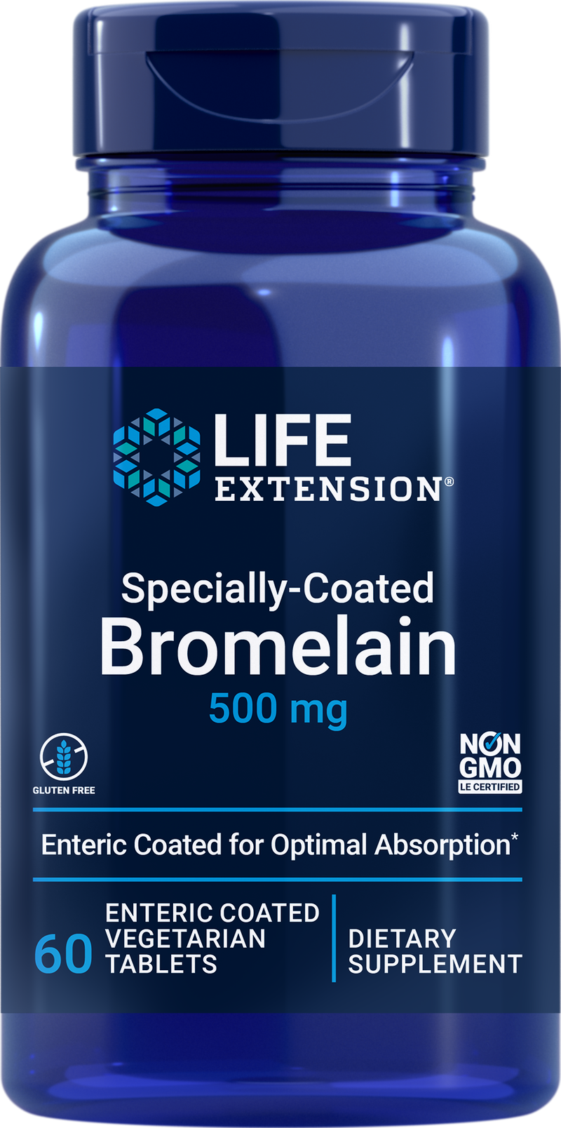 Specially-Coated Bromelain 500 mg, 60 enteric-coated veg tabs by Life Extension