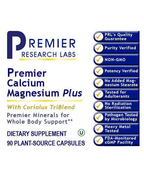 Calcium Magnesium Plus, Premier  (Coral Legend Plus) (90 caps) By Premier Research Labs
