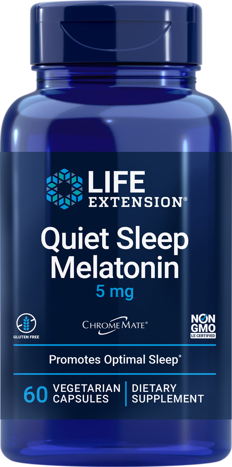 Quiet Sleep Melatonin 5 mg, 60 veg caps by Life Extension