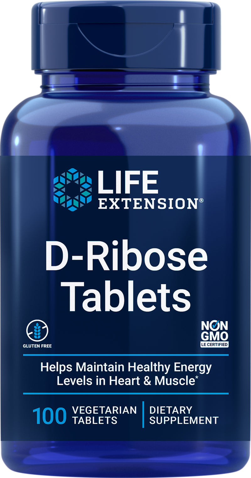 D-Ribose 100 veg tabs By Life Extension
