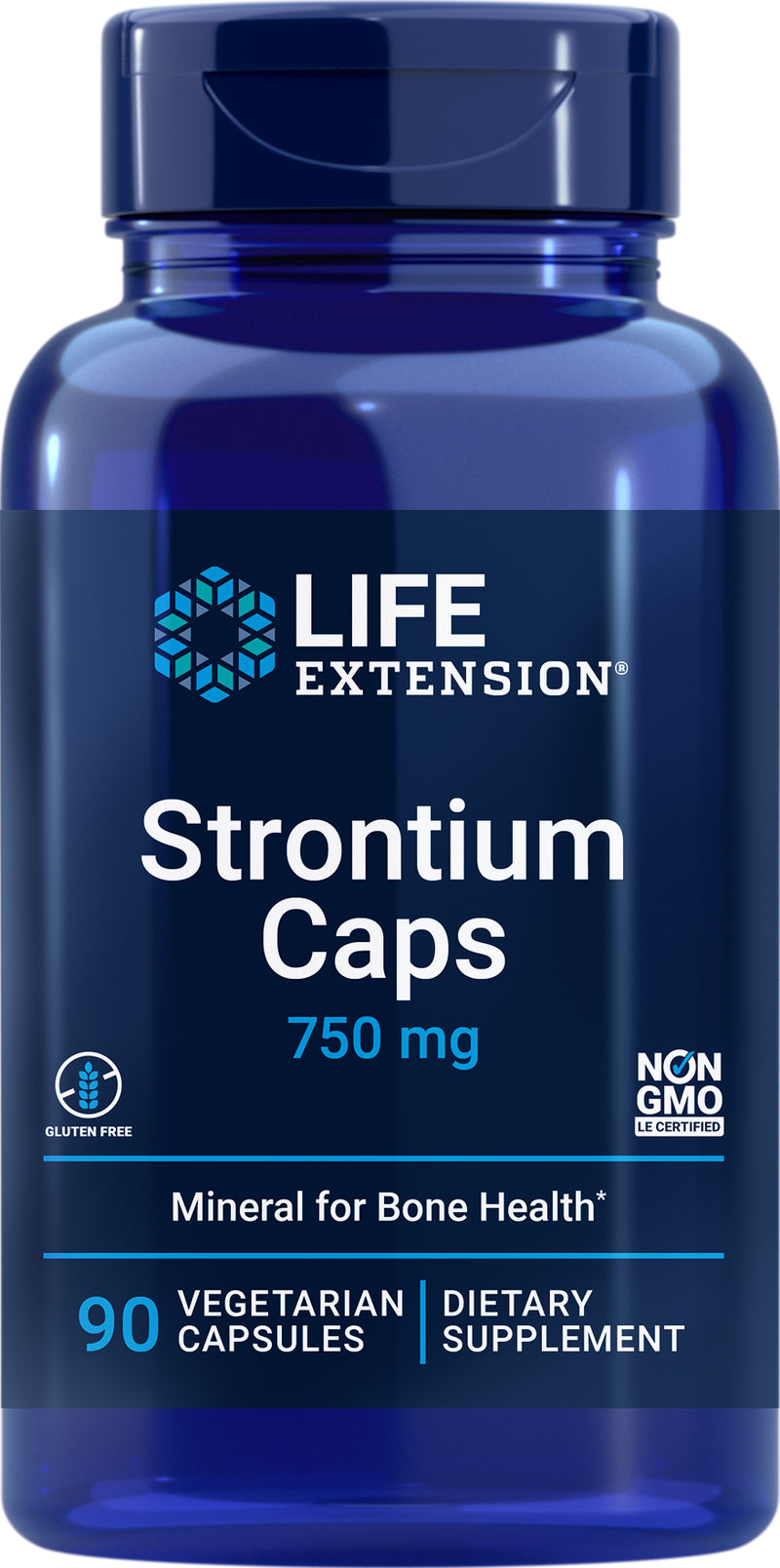Strontium Caps 750 mg, 90 veg caps by Life Extension