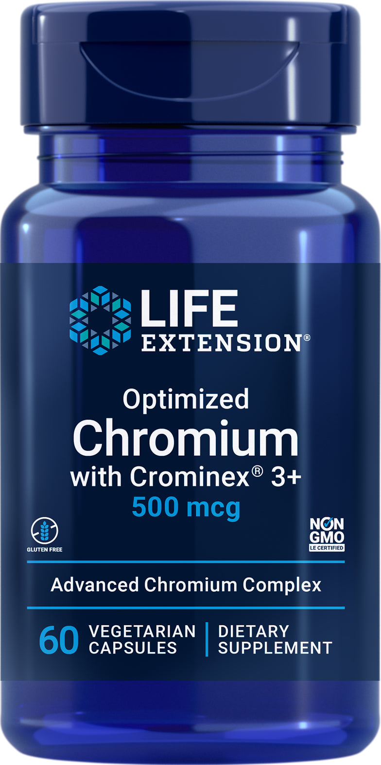 Optimized Chromium with Crominex® 3+500 mcg, 60 veg caps by Life Extension