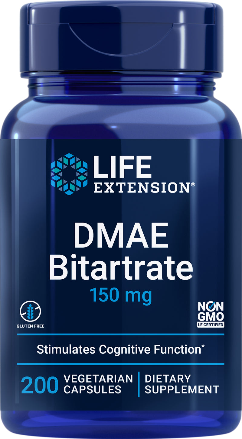 DMAE Bitartrate 150 mg, 200 veg caps by Life Extension