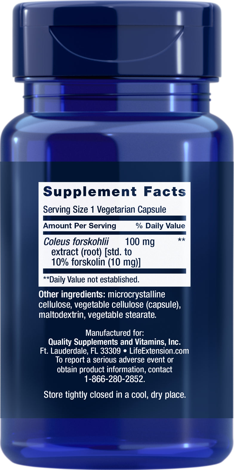 Forskolin 10 mg, 60 veg caps by Life Extension