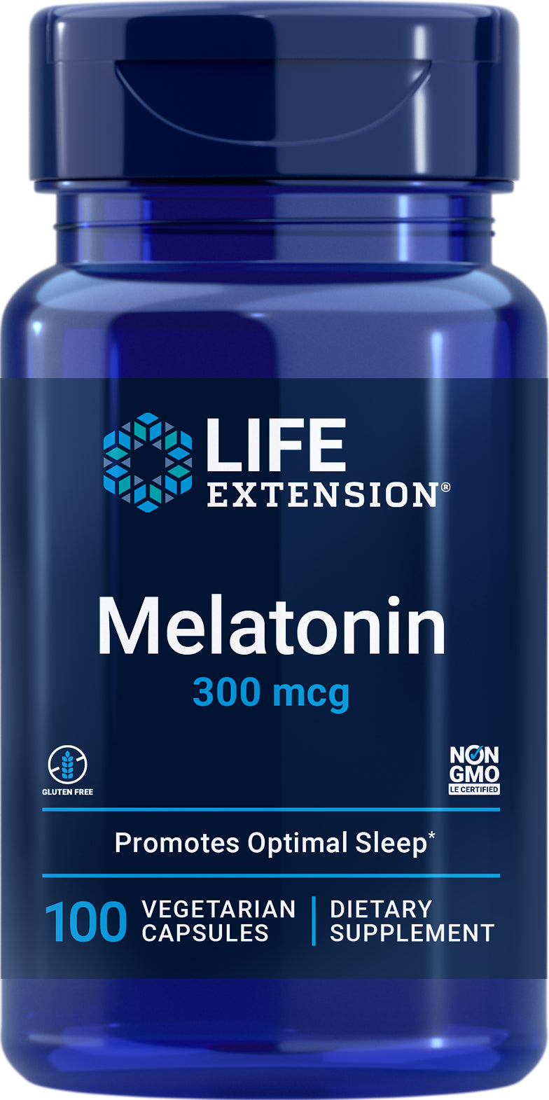 Melatonin 300 mcg, 100 vegetarian capsules by Life Extension