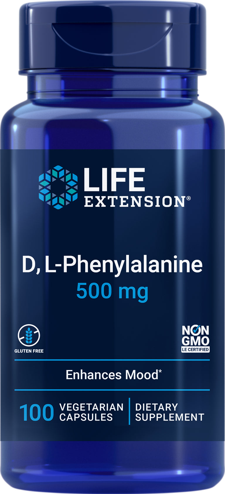 D, L-Phenylalanine Capsules 1000 mg, 100 veg caps by Life Extension