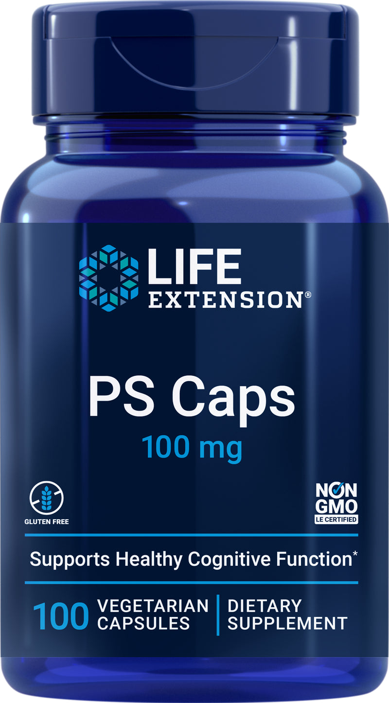 PS Caps 100 mg, 100 vegetarian capsules by Life Extension