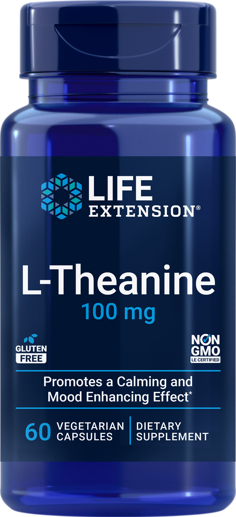 L-Theanine 100 mg, 60 vegetarian capsules by Life Extension