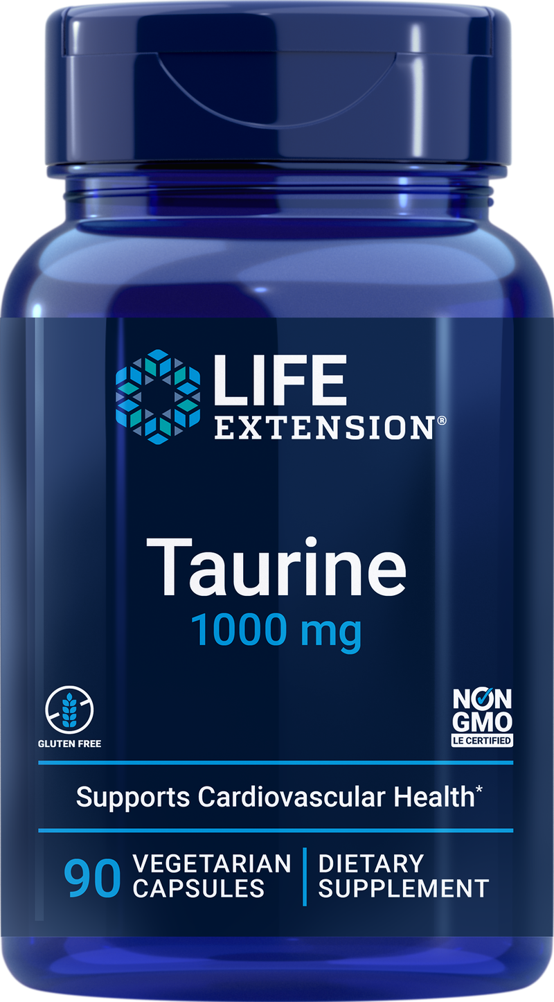 Taurine 1000mg 90 veg caps By Life Extension