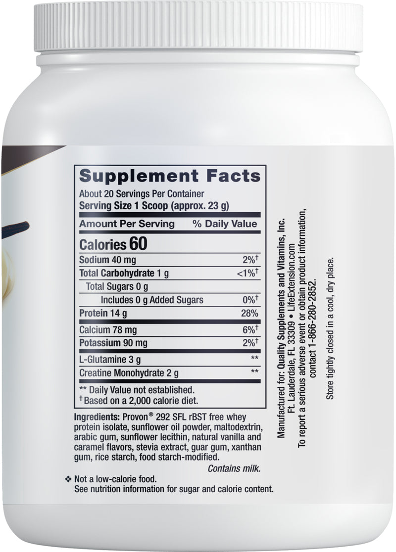 Wellness Code™ Advanced Whey Protein Isolate (Vanilla) 454g/16oz by Life Extension
