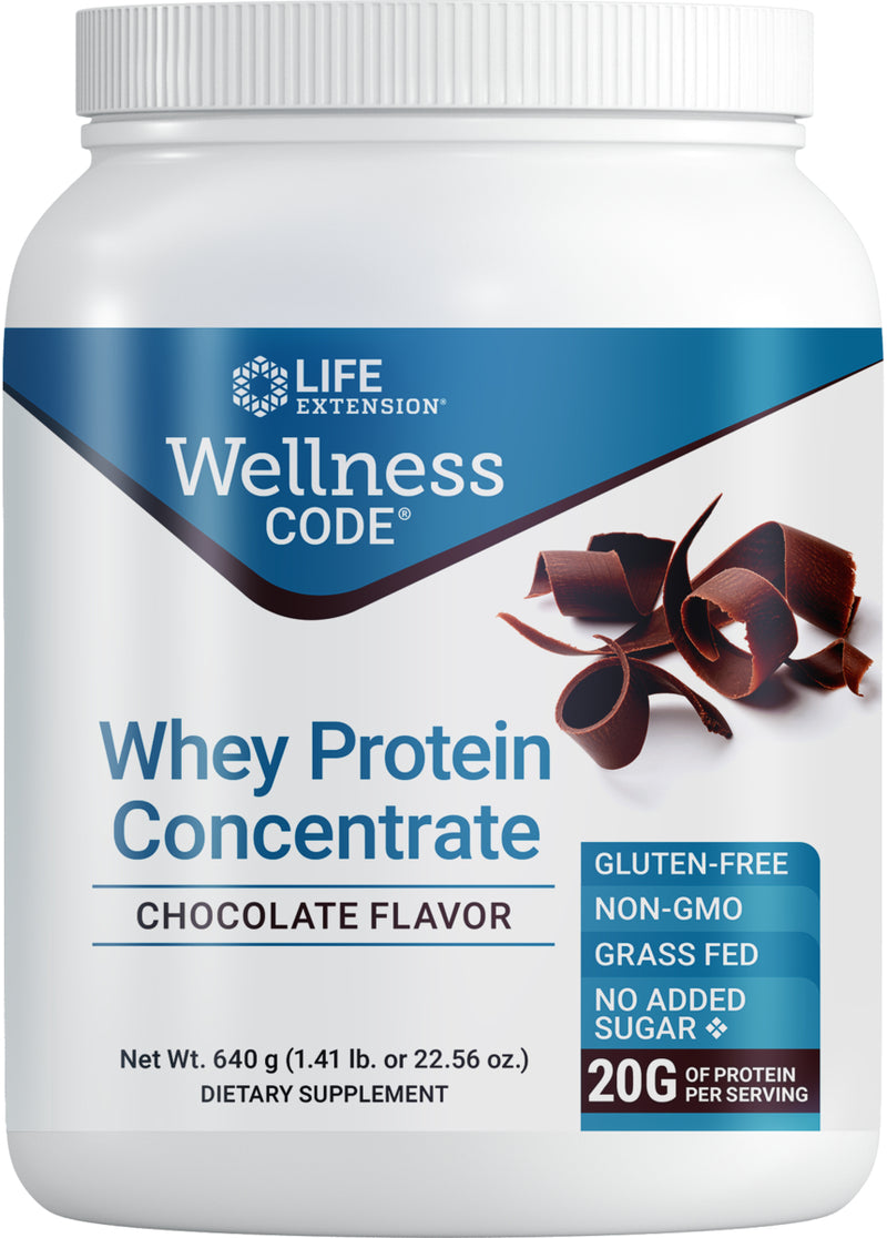 Wellness Code™ Whey Protein Concentrate (Chocolate) 640g/17.64oz by Life Extension