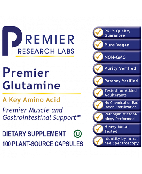 Glutamine, Premier (100 Capsules) by Premier Research Labs