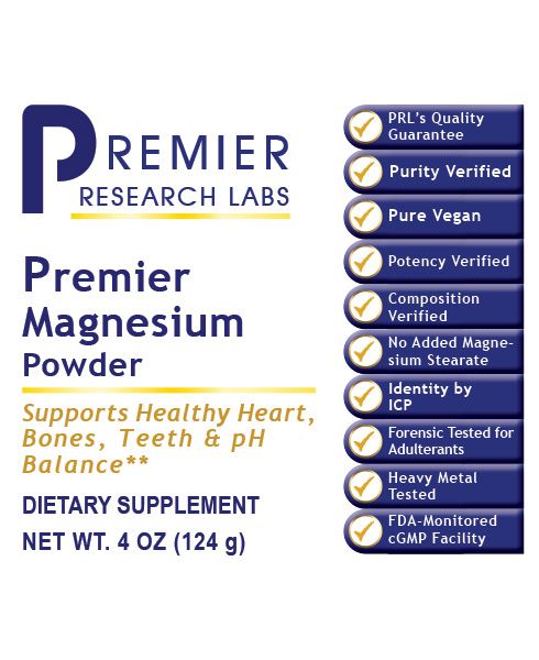 Magnesium, Premier ( 4 oz powder) by Premier Research Labs