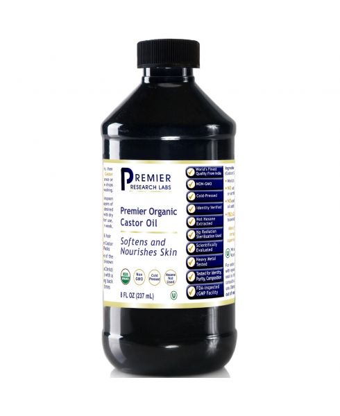 Organic Castor Oil, Premier (8 fl oz) by Premier Research Labs
