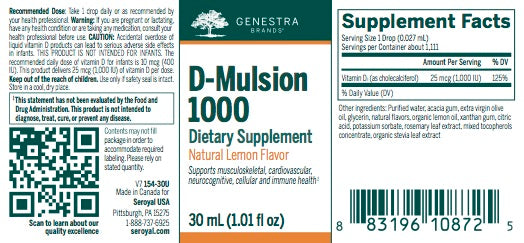 D-Mulsion 1000 (lemon) 1oz by Genestra Brands