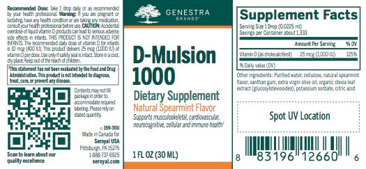 D-Mulsion 1000 (Spearmint) (30 ml) by Genestra Brands