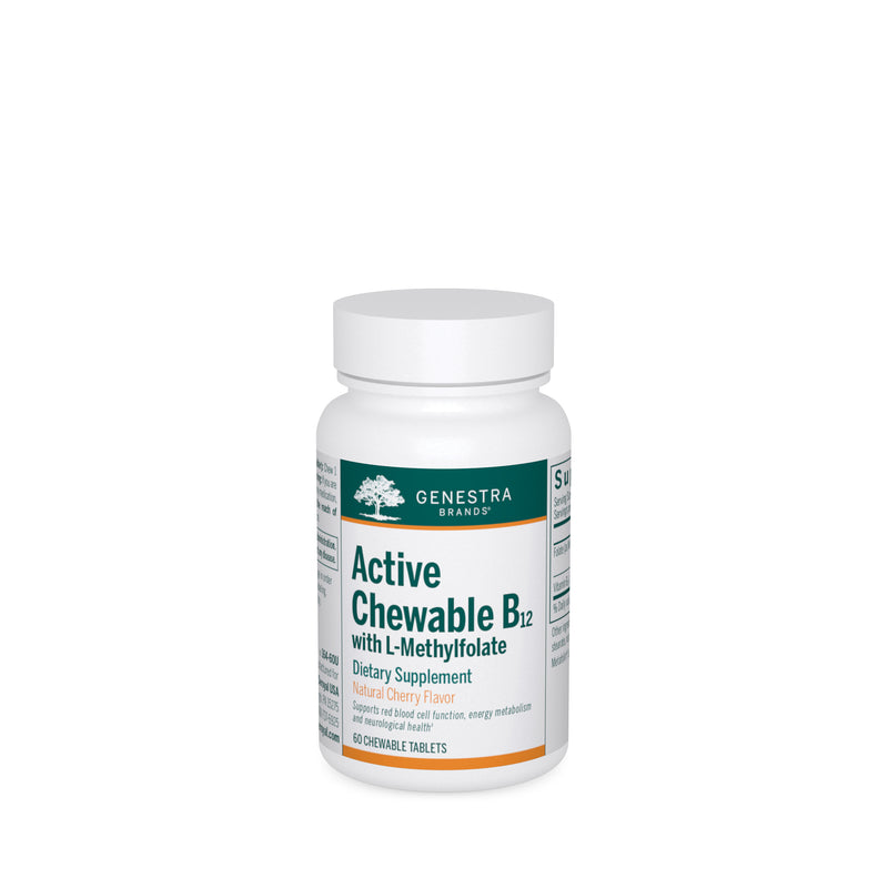 Active Chewable B12 +  L Methylfolate (60 tabs) by Genestra Brands