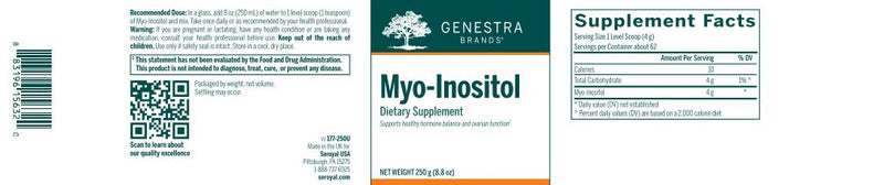 Myo-Inositol - 250G- by Genestra Brands