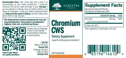 Chromium CWS (0.5 fl oz) by Genestra Brands