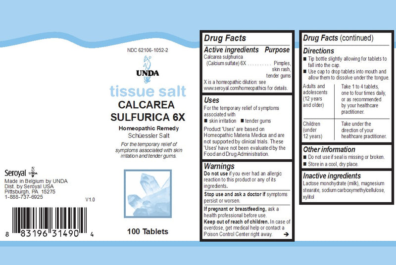 Calcarea Sulfurica 6X (Salt) 100 tabs (15 g) by Unda Brands
