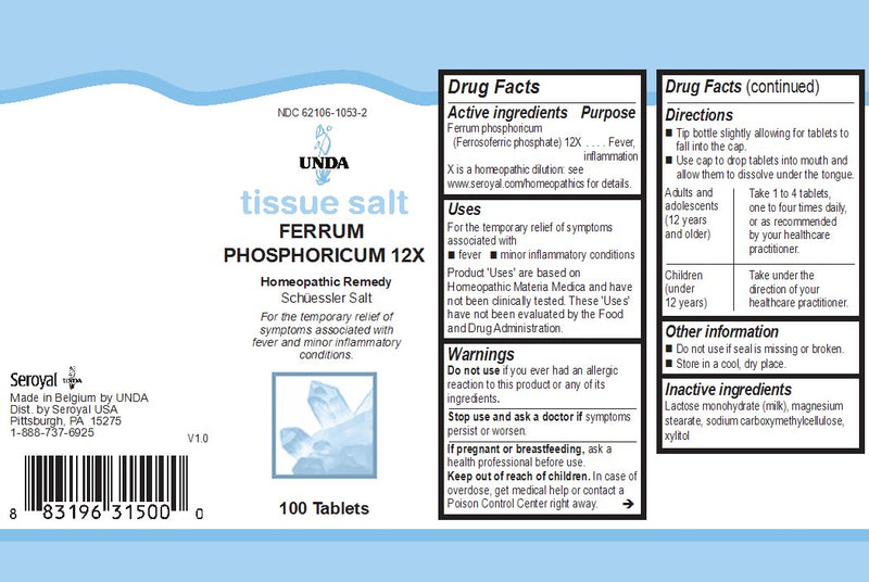 Ferrum Phosphoricum 6X Salt ( 100 tabs)   by UNDA