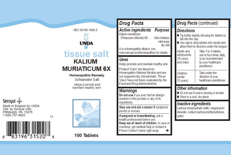 Kalium Muriaticum 6X (Salt) 100 tabs (15 g)by Unda