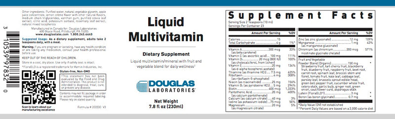 Liquid Multivitamin 230 ml by Douglas Laboratories