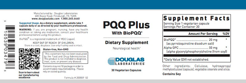 PQQ Plus (30 V-caps) by Douglas Laboratories