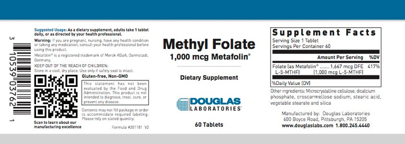 Methyl Folate L-5-MTHF (60Tabs)