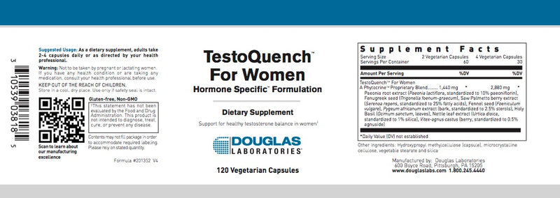 TestoQuench for Women (120 V-caps) by Douglas Laboratories