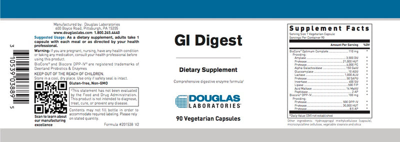 GI Digest (90 V-caps) by Douglas Laboratories