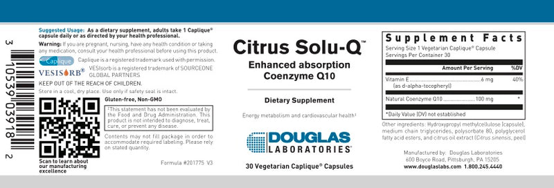 Citrus Solu-Q™ (30 V-caplique) by Douglas Laboratories