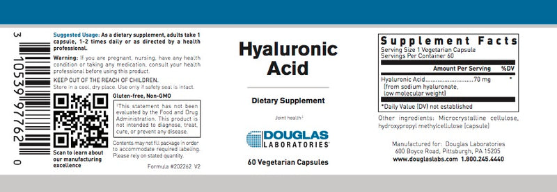 Hyaluronic Acid (60 tabs) by Douglas Laboratories