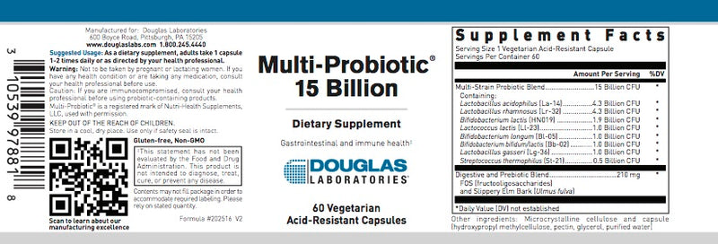 Multi-Probiotic 15 Billion (60 caps) by Douglas Laboratories