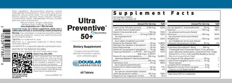 Ultra Preventive 50+ (60 tabs) by Douglas Laboratories