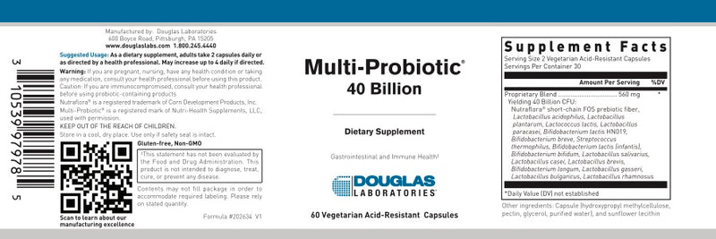 Multi-Probiotic 40 Billion (60 V-caps) by Douglas Laboratories