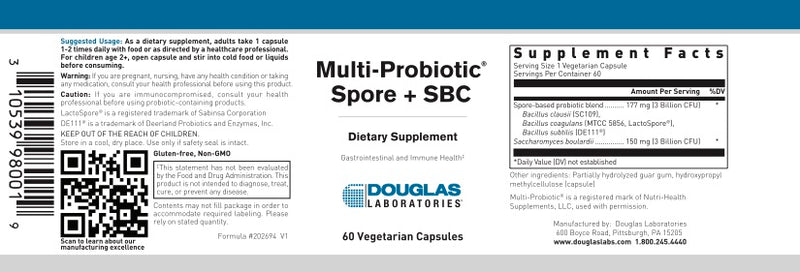 MULTI-PROBIOTIC® SPORE + SBC by  Douglas Laboratories