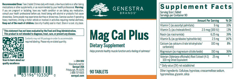 Mag Cal Plus (90 tabs) by Genestra Brands