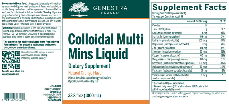 Colloidal Multi Mins Liquid (1000 ml) by Genestra Brands
