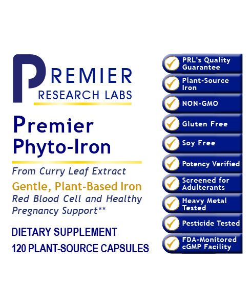 Phyto-Iron , Premier (120 Caps)  - By Premier Research Labs