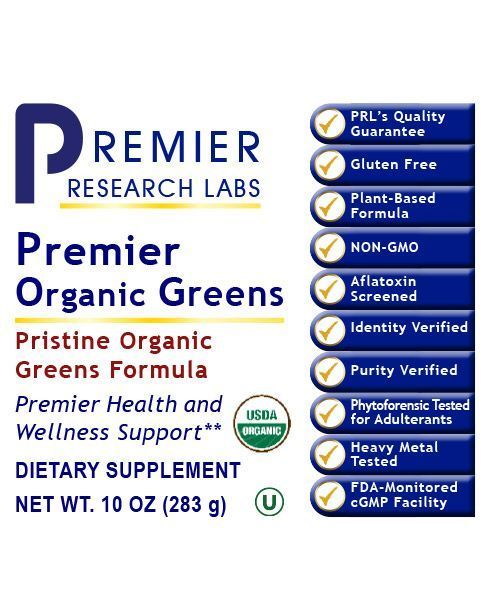 Organic Greens Powder, Premier (10 oz Powder) by Premier Research Labs