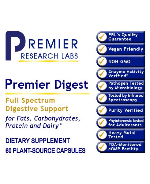Digest, Premier (60 Capsules) by Premier Research Labs