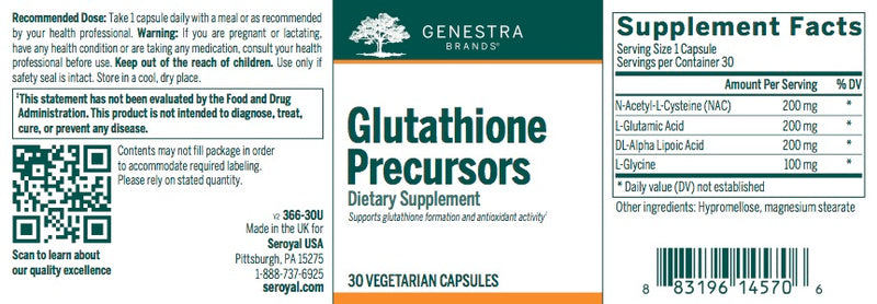 Glutathione Precursors (30 caps) by Genestra Brands