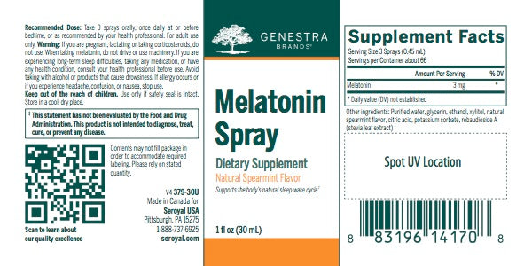 Melatonin Spray (30 ml) by Genestra Brands