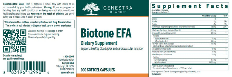 Biotone EFA (100 caps) by Genestra Brands