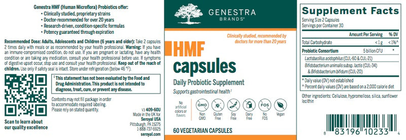 HMF Capsules (60 caps) by Genestra Brands